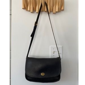 Vintage Coach Black Crossbody Leather Purse